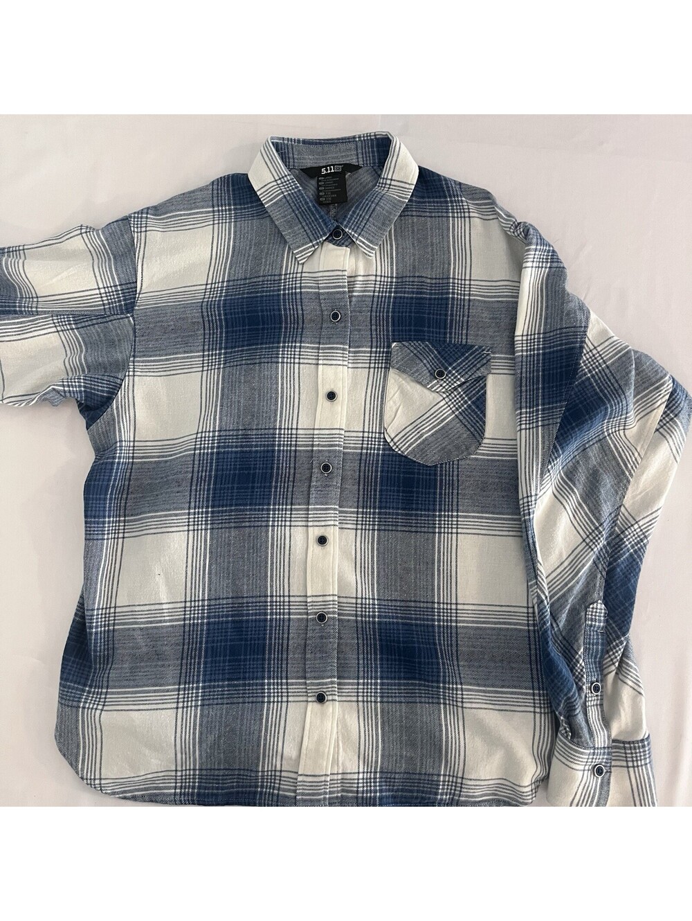 5.11 tactical flannel long sleeve plaid shirt mens L